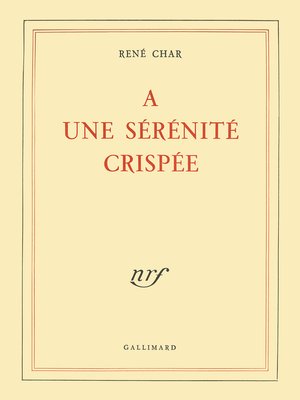 cover image of À une sérénité crispée